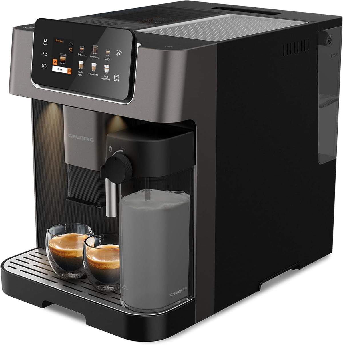 Grundig Cafeteras combinadas espresso-goteo, KVA 8230 cafetera espresso totalmente automática, 18 especialidades de café, 13 grados de molienda