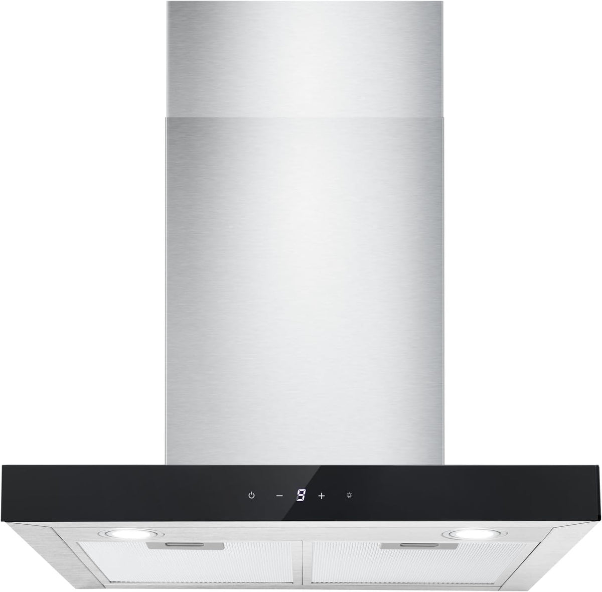 Campana extractora de 60 cm con flujo de aire de 700 m³/h - Acero inoxidable - 9 niveles de control Soft Touch - Luz LED de 2 W - Campana extractora