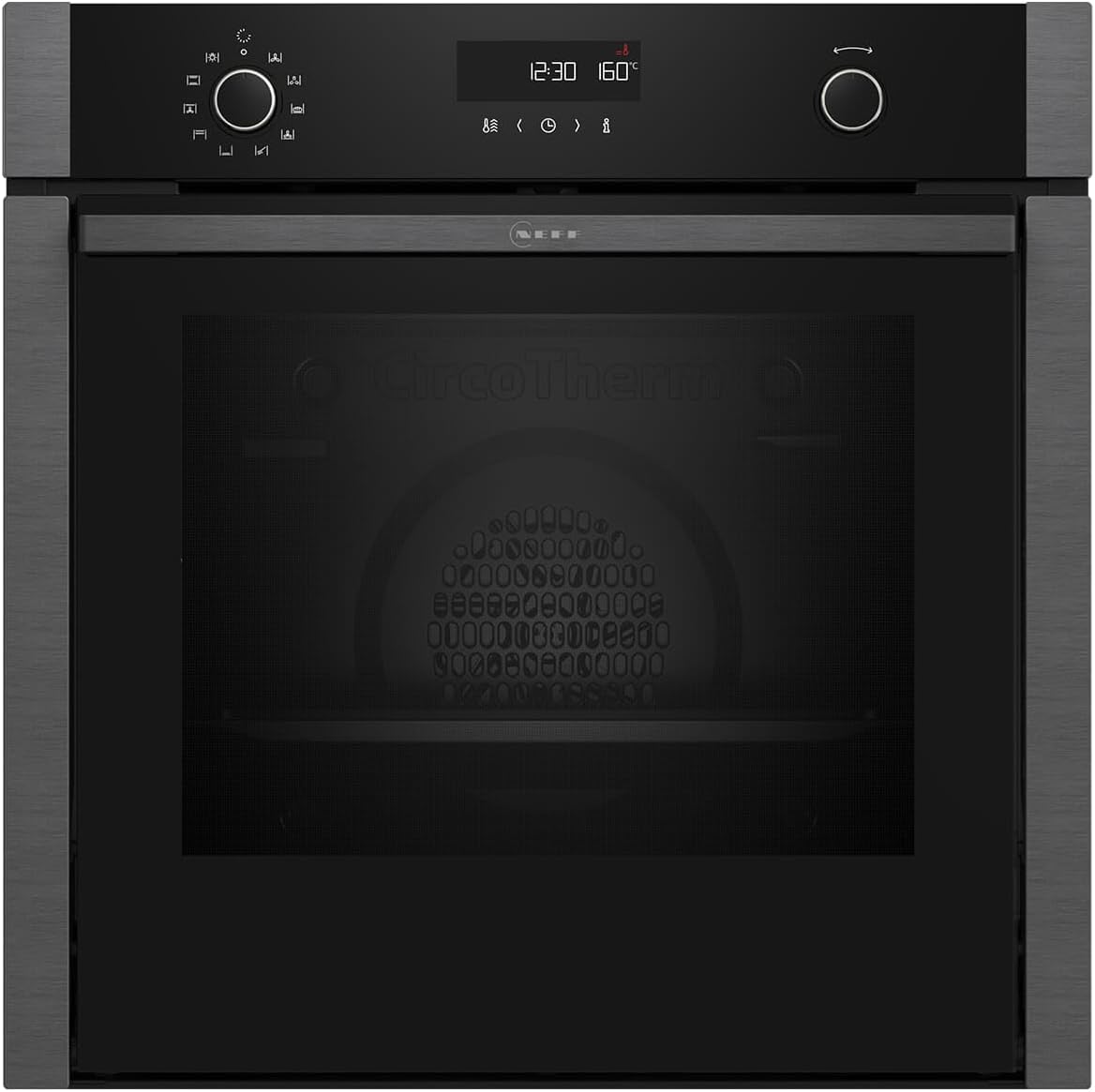 Horno empotrable Neff, B6ACH7AG3, N50 - Horno empotrable, 60 x 60 cm, fabricado en Alemania, puerta retráctil, pirólisis y fácil limpieza por