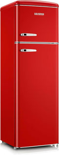 Frigorífico combi de Severin, Retro Fridge/Freezer Combination, 246L, Red