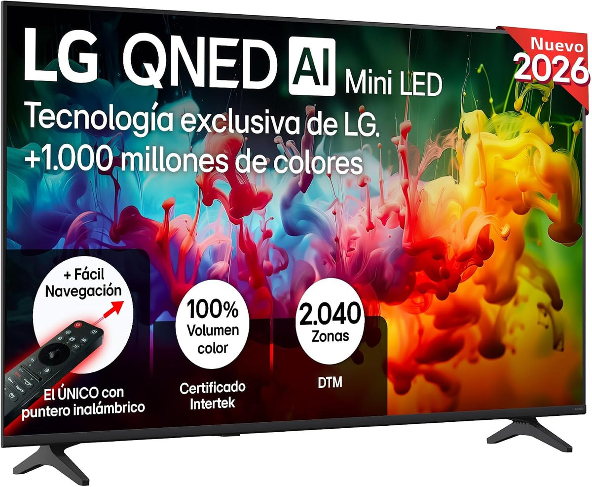 LG Televisor, 55QNED70B6C - Smart TV QNED MiniLED AI 55' 4K Sin Reflejos 94%, 2026