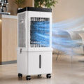 Aire acondicionado portátil Portátil/Enfriador Evaporativo 3 En 1 con Depósito De 15 L, 4 Paquetes De Hielo, Control Remoto Y Panel Táctil, 3