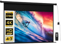 HOMCOM Pantalla para proyector, Pantalla de proyector motorizada 16:9 4K HD Negro