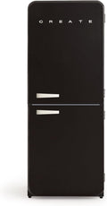 Frigorífico combi de CREATE, / RETRO FRIDGE COMBI 185 OFF WHITE/Frigorífico combi negro maneta blanco roto con congelador 401L / 190W. sistema No