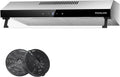 GASLAND UC60SS Campana extractora, Campana extractora con doble motor, diseño moderno de 60 cm, recirculación de aire, silenciosa, 333 m³/h, 3 niveles