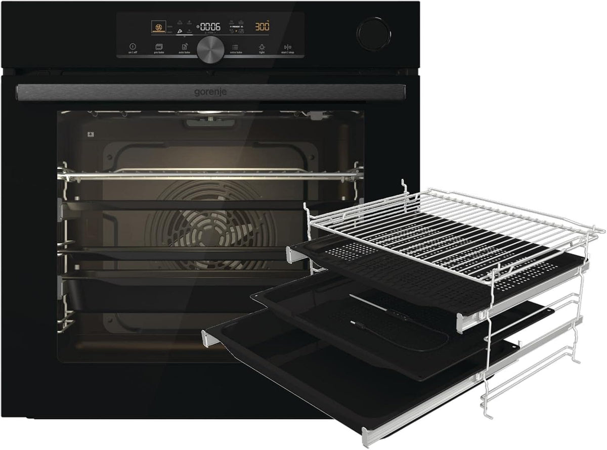 Horno empotrable 738009 OptiBake Advanced BSA 6747 A04BG Horno empotrado / 77L / Aire caliente/AutoBake/Control táctil/Termómetro de asado/gentleClose