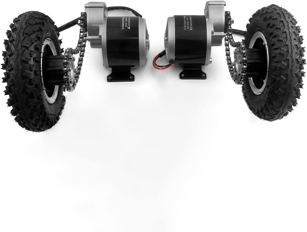 L-faster Carretillas de mano, Kit de Carretilla accionada por Cadena de Motor Dual de 350 W, portátil, Rueda de Aire de 300 kg de 8 Pulgadas, para