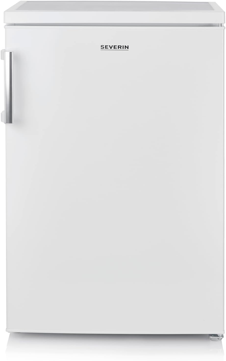 Severin Mini frigorífico, Congelador 120 litros, 4 estrellas, bajo encimera, luz LED, bisagra de la puerta intercambiable, blanco, [Clase de