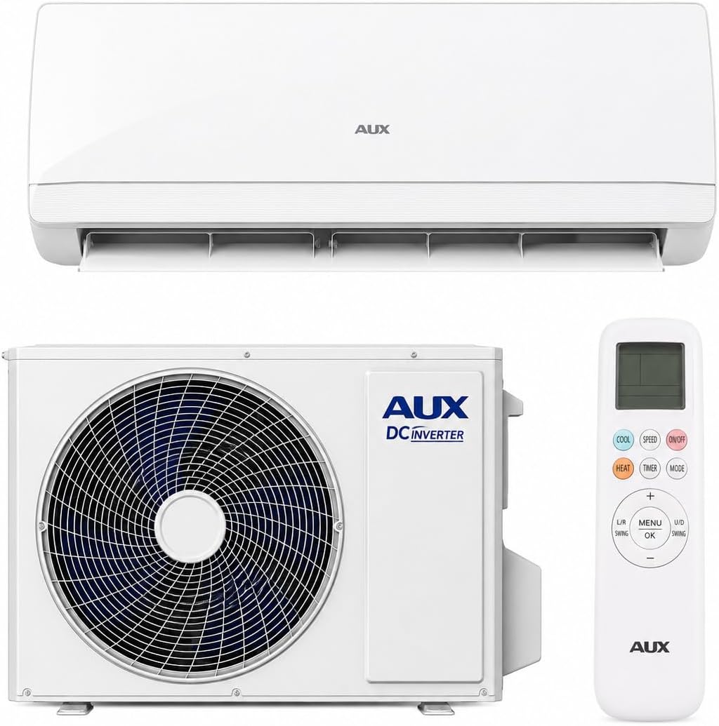 Aire acondicionado split Split Inverter 12000 BTU WiFi, Bomba de Calor, R32, A++/A+, GoldFin Anticorrosión, Refrigeración en 30 s, Muy Silencioso