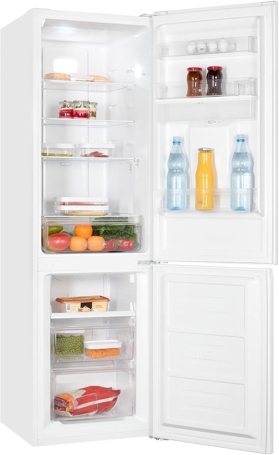 Exquisit Frigorífico combi, ® Frigorífico Combi 251L Blanco Clase C No Frost Dispensador Agua