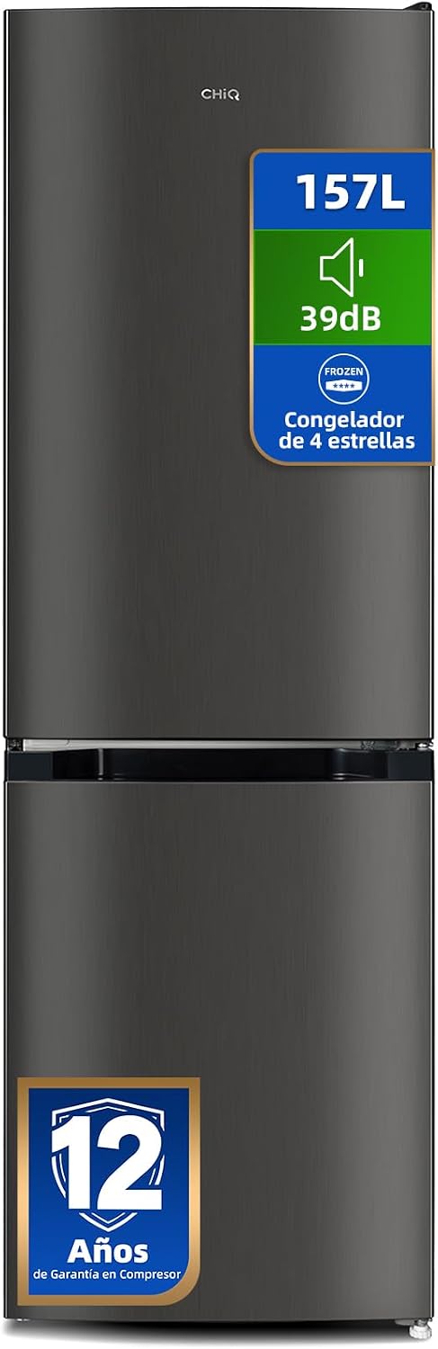 FBM157L42 de CHiQ, frigorífico combi, 157L Frigorífico Combi Low-Frost Inox Oscuro ()