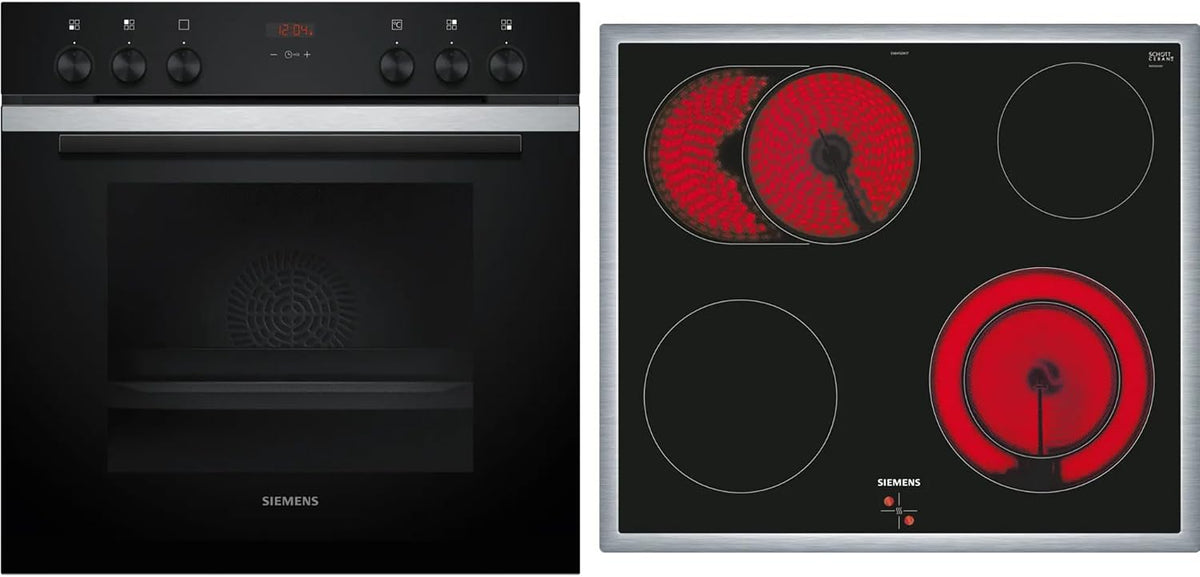 SIEMENS EQ211KA11 Cocinas empotrabl, iQ300 - Juego de cocina empotrada (60 x 60 cm, aire caliente 3D y calentamiento rápido, EA64RGNA1E, zona de