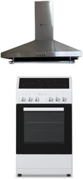 SOLTHERMIC Cocina independiente, COMBO PACK COCINA VTC BLANCA 50X50 + CAMPANA H60P INOX / 50 CM/GRAN CAPACIDAD EXTRACCION/ALTA GAMA