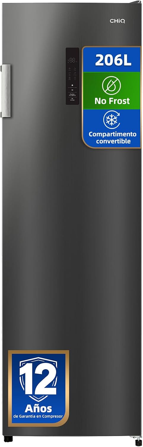 Congelador vertical CHiQ, 206L con No Frost & Inverter Negro (CSD206NEID)