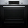 Bosch Horno empotrable, HBA514BS3 Serie 4 - Horno empotrable (60 x 60 cm, control de pantalla LED, ayuda de limpieza hidrolítica, aire caliente 3D