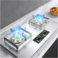 Placa de cocina de BELUND, Estufa De Gas De 29, 5 Pulgadas, Placa De Cocina, 2 Quemadores, Placa De Gas Integrada De Vidrio Templado, Combustible Dual