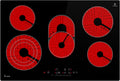 Placa de cocina Placa vitrocermica 80 cm / 8, 7 kW / 5 fuegos / 9 niveles de potencia/zona de cocción triple/zona de cocción ovalada doble, / CH7705RL
