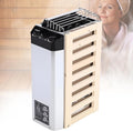 Sauna Zertylre, Estufa de sauna eléctrica de 3, 6 kW, 220 V, control de temperatura interna, madera compuesta de acero inoxidable, control de