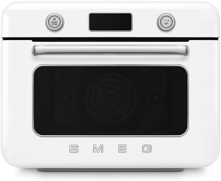 COF01WHEU de Smeg, cocina independiente, Mini Horno Combinado, 10 Funciones de Cocina, 33 Recetas Automáticas, Depósito Desmontable, Cocción al Vapor