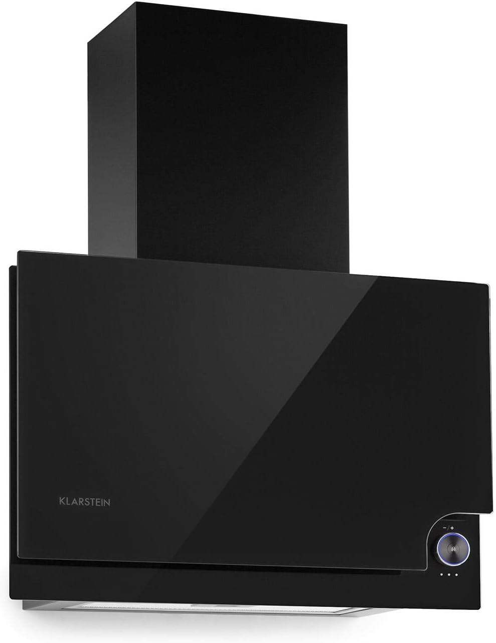 KLARSTEIN Campana extractora, Amelia - Campana extractora, Campana inclinada, Diseño plano, 123 W, 586 m³/h, Iluminación LED: 3 W, 3 niveles de
