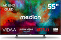 MD855602 de MEDION, televisor, 138, 8 cm (55') 4K UHD QLED VIDAA Smart TV -