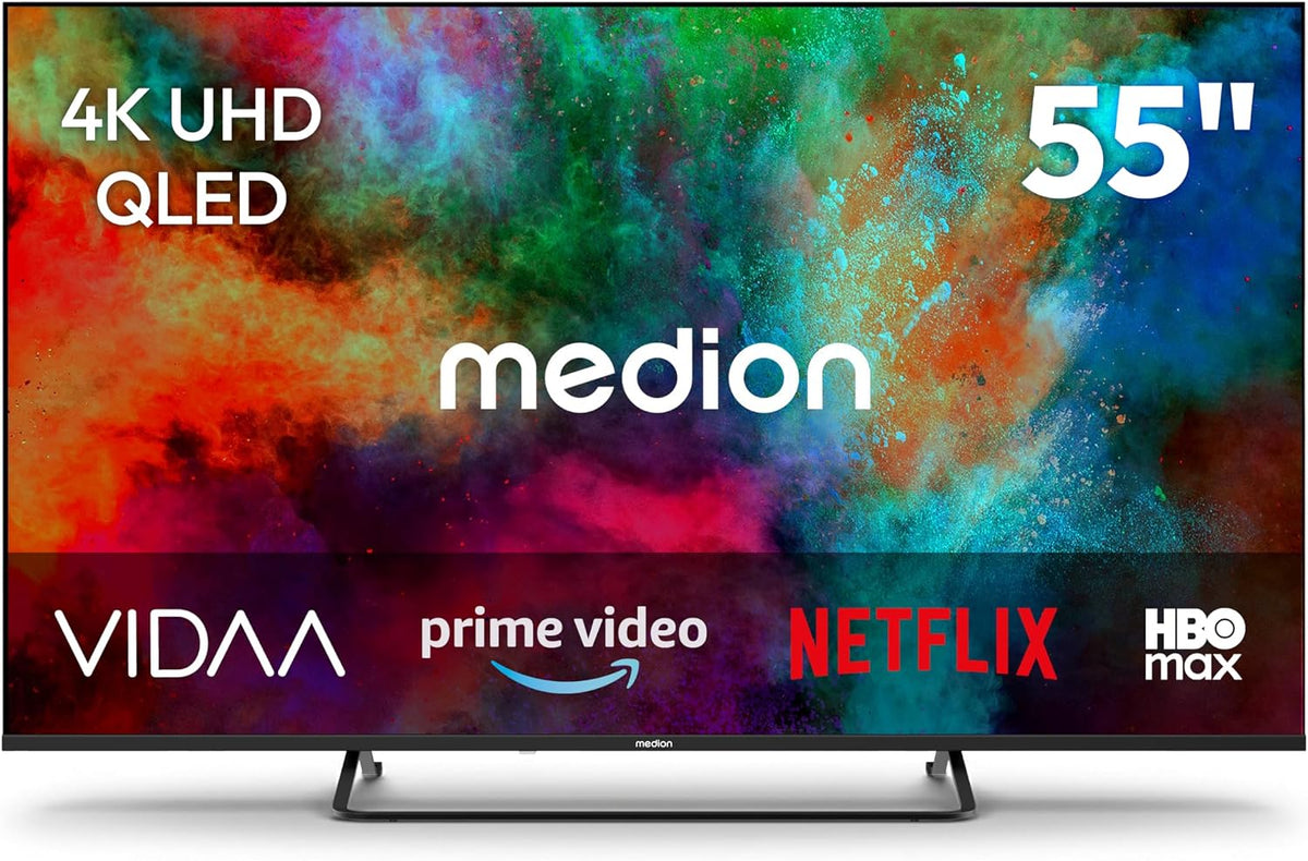 MD855602 de MEDION, televisor, 138, 8 cm (55') 4K UHD QLED VIDAA Smart TV -