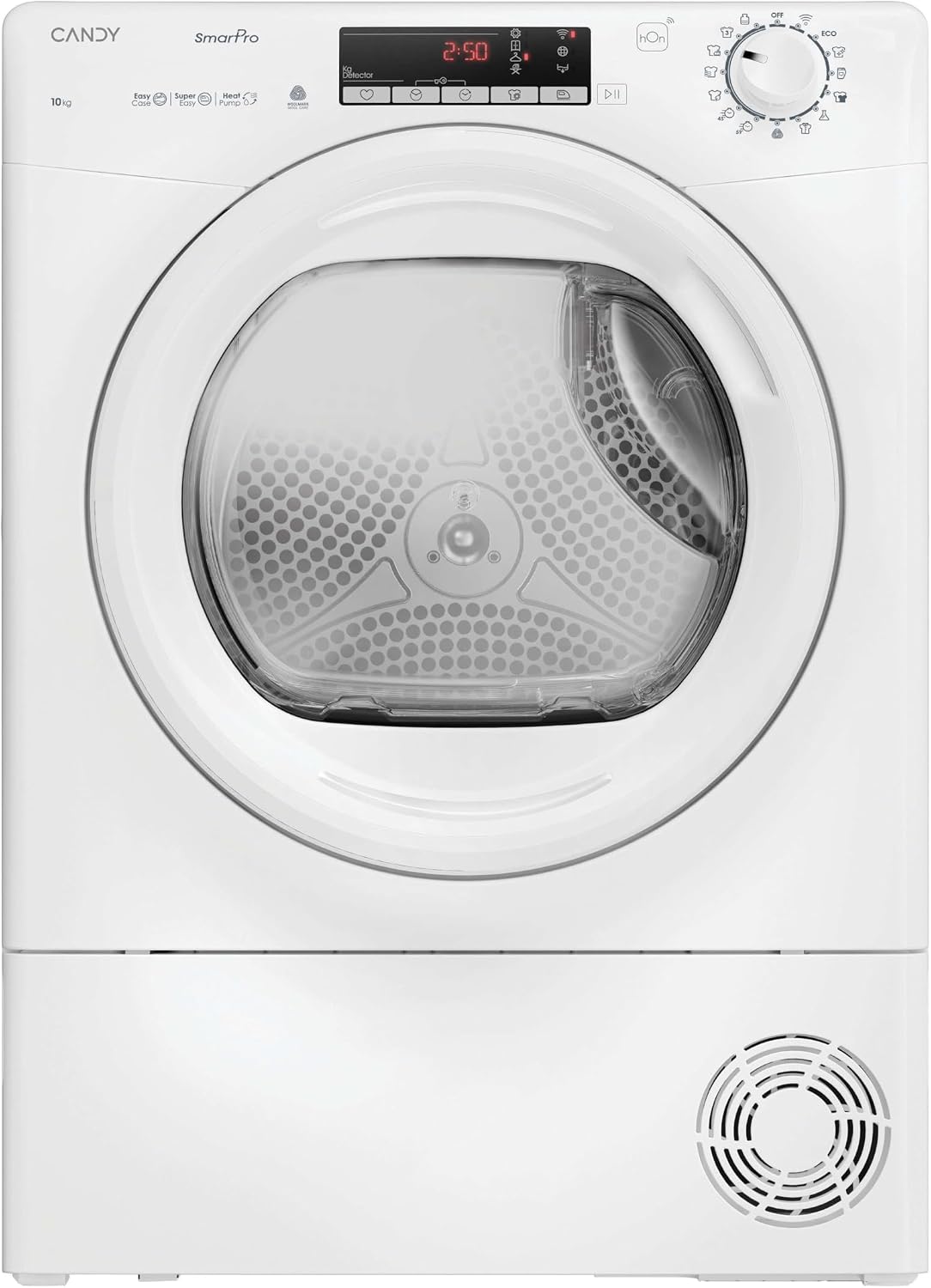 Secadora con bomba de calor CANDY, Smart Pro Inverter CRO EH10N2TE-S, Secadora 10KG, Bomba de Calor, Panel Smart Touch, WiFi, App hOn, 14 Ciclos, 3