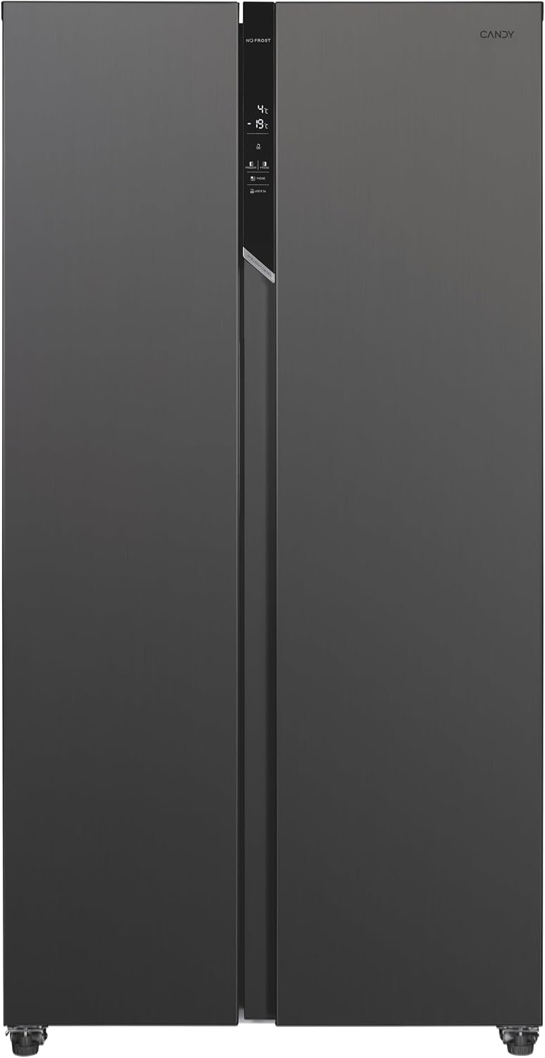 CANDY Frigorífico combi, CHSVN-174X, Frigorífico Side by Side, Ancho 91cm, Capacidad 532L, Inverter, Total No Frost, 2 Cajones Verduleros, Control