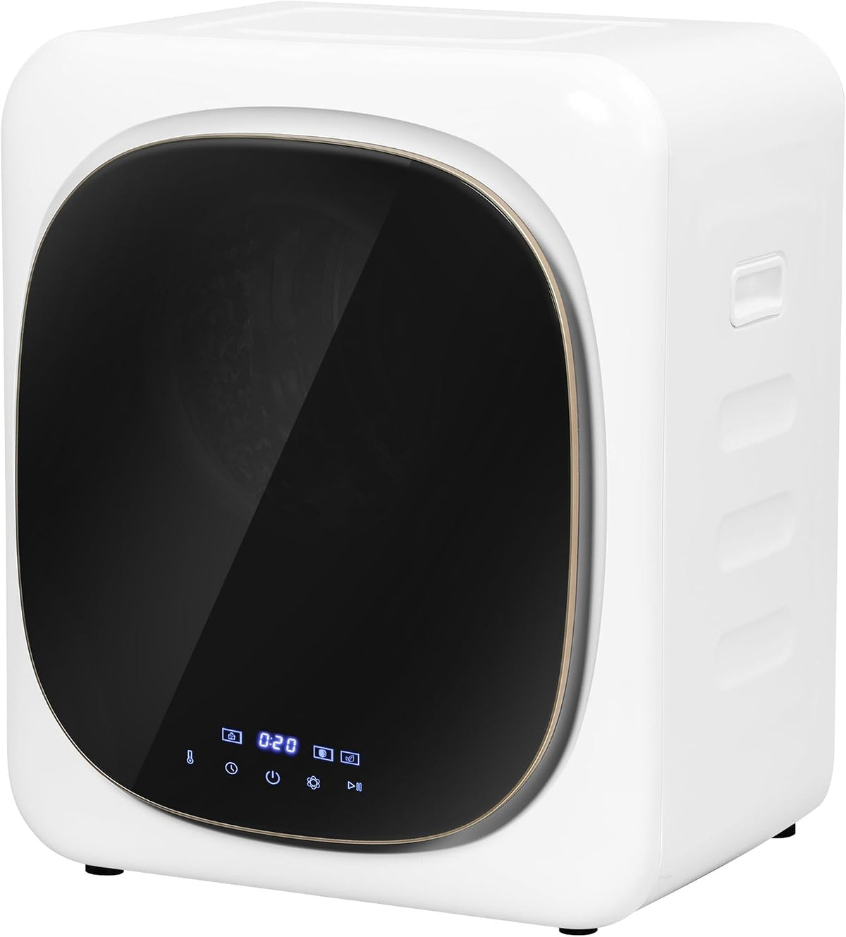 Secadoras por ventilación HOMCOM, Secadora de Evacuación 3 kg Compacta 800W Pantalla Táctil Blanco