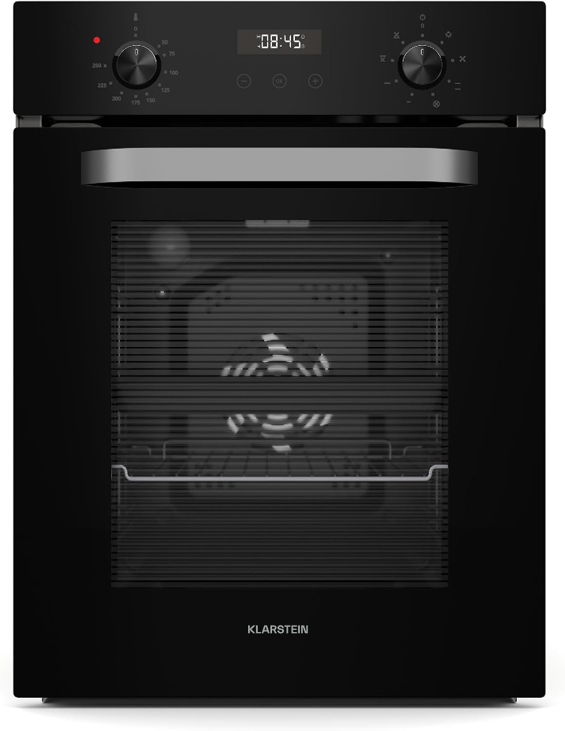 Horno empotrable SmartSlim Horno Eléctrico Empotrable - 49L, 9 Funciones, Temporizador Digital, Limpieza a Vapor, Grill Ventilado, Cristal Negro