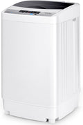 FANTASK Lavadora, pequeña, carga superior, lavadora totalmente automática, 310 W, 50 x 50 x 85 cm, mini lavadora con pantalla, bomba y centrífuga para