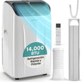 SereneLife Aire acondicionado portátil, Portátil 14000 BTU, Climatizador 3 en 1 Frío, Ventilación y Deshumidificador, con Kit de Ventana, para Hogar y