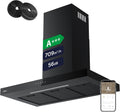 CBCB9102 de CIARRA, campana extractora, Campana Extractora 90 cm 709 m³/h WIFI Negro