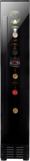 Amica Recambios y accesorios para vinoteca, WK 341 100-1 S Stand-Weintemperierschrank, MAX. 7 Flaschen, 14, 8cm breit, Ventilator, LED-Beleuchtung