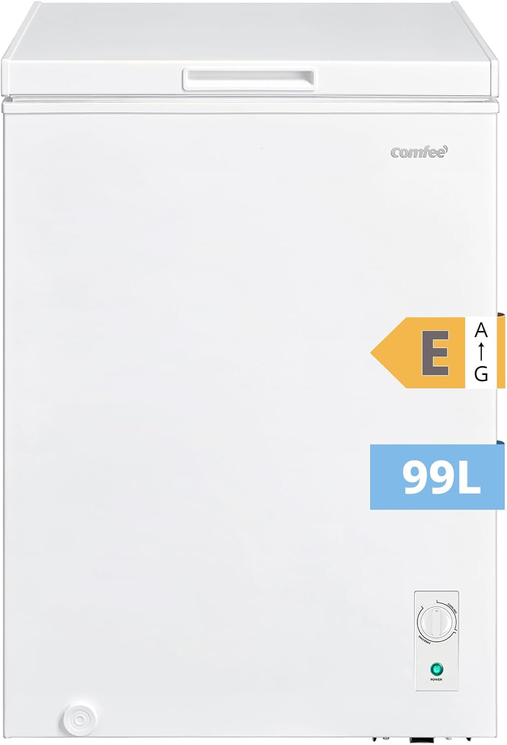 Congelador horizontal Comfee, ' 99L Congelador Arcón Independiente, Convertible en Refrigerador