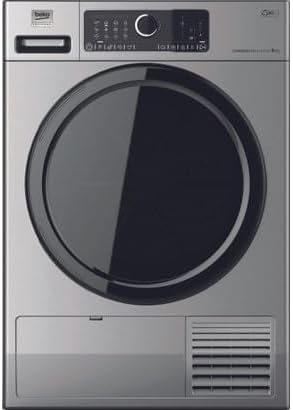Beko 9HPS Secadora con bomba de calor, Professional AWZ /PRO BP - Secador de bomba de calor, color plateado, capacidad de 9 kg, 84, 9 x 59, 9 x 65, 6