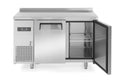 Neveras de exposición HENDI, Mesa refrigerada Arktic de 2 puertas con 2 estantes ajustables, -2/8°C, 220 L, descongelación automática, pantalla