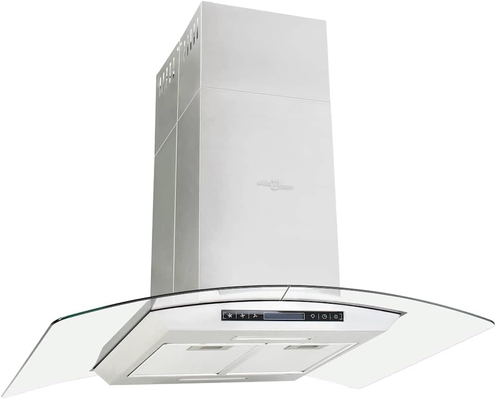 vidaXL Campana extractora, de techo 90 cm pantalla táctil 756 m³/h LED