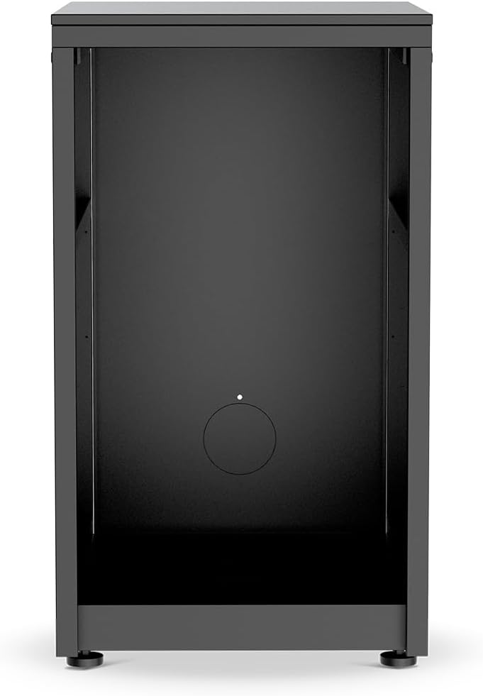Módulo de cocina ® Elements Módulo 52 cm para integrar frigorífico, Acero galvanizado con Pintura en Polvo, encimera HPL 15 mm, Negro Mate