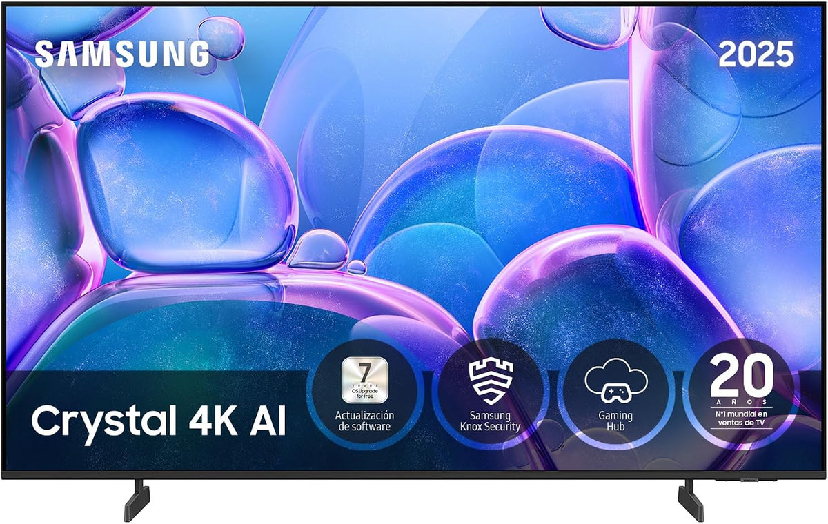 Smart TV Samsung, TV 43 Pulgadas Crystal UHD U7025F 4K Smart TV, Colores increíbles con Crystal Processor 4K, Escucha Todos los Altavoces con