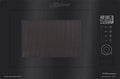 Microondas con grill EM 2510 - Horno de microondas multifunción empotrable, vidrio negro, 25L, aire caliente parrilla, 21 funciones, horno de