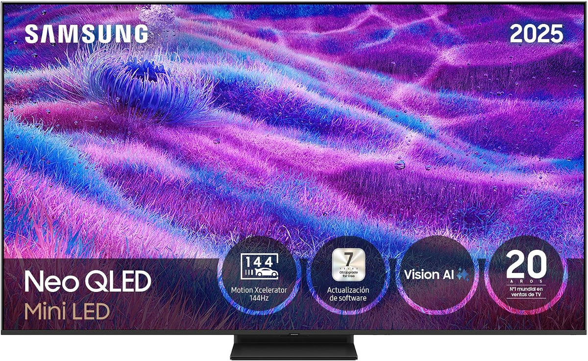Smart TV TV 75 Pulgadas Neo QLED QN80F 4K Mini LED Smart TV con Vision AI, Quantum Matrix Technology Core, Motion Xcelerator 144Hz y Gaming Hub