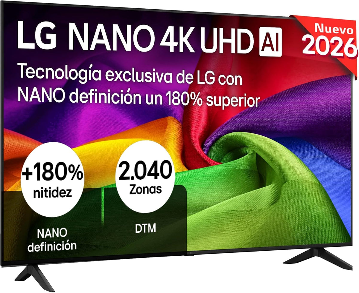 Smart TV LG, 55NU800B6LA - Smart TV Nano UHD AI 55' 4K Sin Reflejos 94%, 2026