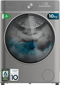 Cecotec Lavadora, 10Kg de Carga Frontal Bolero DressCode 10800 Inverter Steel A 1400 rpm, 16 Programas, Clase A, Motor Inverter plus, Vapor SteamMax