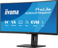 Monitor Prolite XCB3497WQSNP-B1 - Monitor LED VA Curvo 1500R de 34 Pulgadas, UWQHD, HDMI, DP, USB 3.2, USB-C Dock, 95 W, RJ45, KVM, Ajuste de Altura