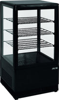 Neveras de exposición 330-10051 - Mini vitrina de refrigeración por recirculación (plástico, SC 70, 70 L), color negro, SARO