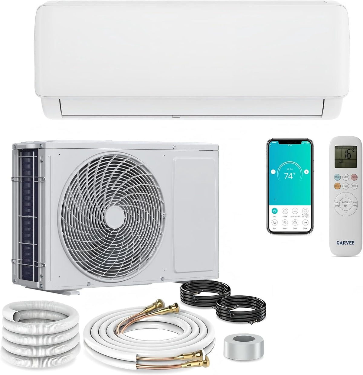 Aire acondicionado split de Euker, split 24.000 BTU (7, 2 kW)