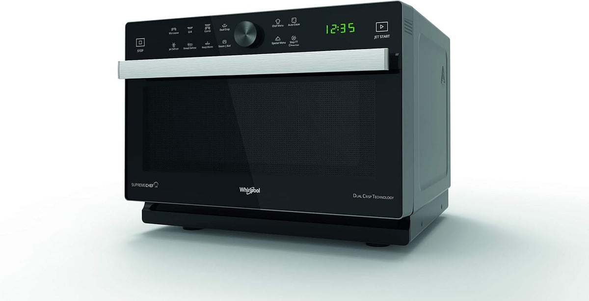 Microondas con grill MWP 337 SB Encimera - Microondas (Encimera, Microondas con grill, 33 L, 900 W, Giratorio, Tocar, Negro, Plata), Whirlpool