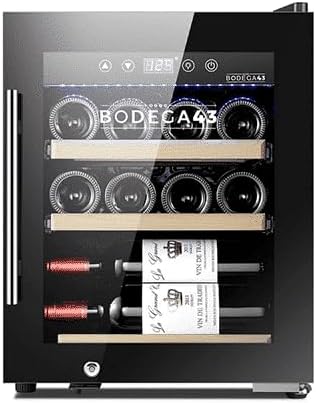 Vinoteca 12C - Vinoteca pequeña - Es una vinoteca para 12 botellas, 33 litros, 5-20 ºC, 1 zona, bajo nivel de ruido (41 dB), refrigeración del