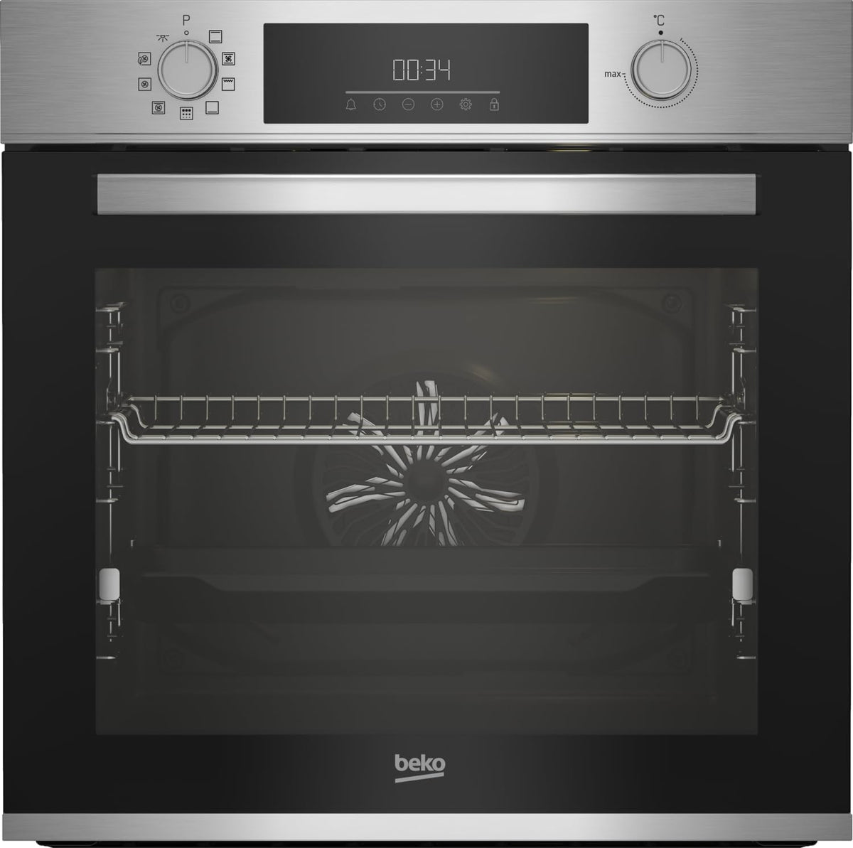 Horno empotrable BBIM12300XMPEF Horno Multifunción Pirolítico 72L Clase A+ Inox, Beko